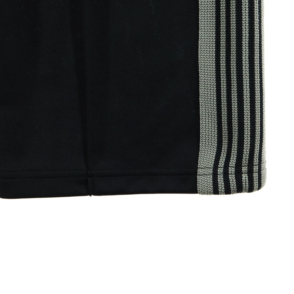 Needles(ニードルス) TRACK PANT POLY SMOOTH ロゴ刺繍 トラックパンツ ブラック/グレー QV1691