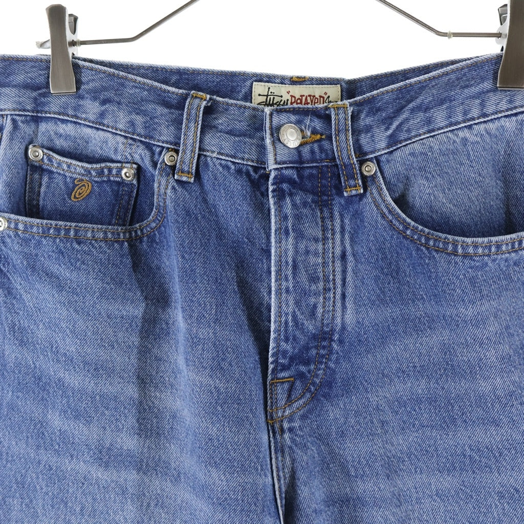 STUSSY(ステューシー) RELAXED JEAN リラックスドジーンズ ボタンフライ ワイドストレート デニムパンツ インディゴ