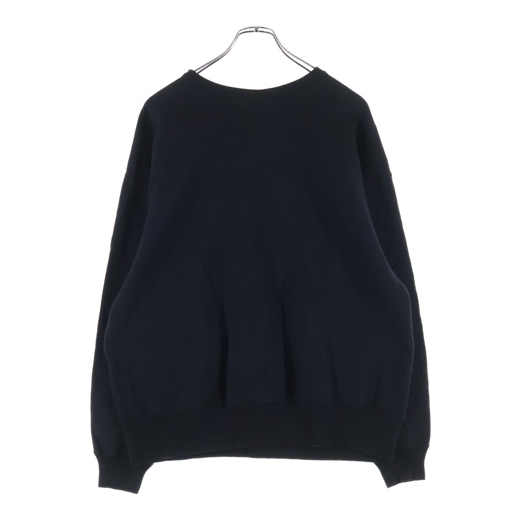 SAINT MICHAEL(セントマイケル) 25SS MX666 CRW-N SWEAT フロントロゴプリント クルーネックスウェットトレーナー ブラック SM-HR8-0000-043
