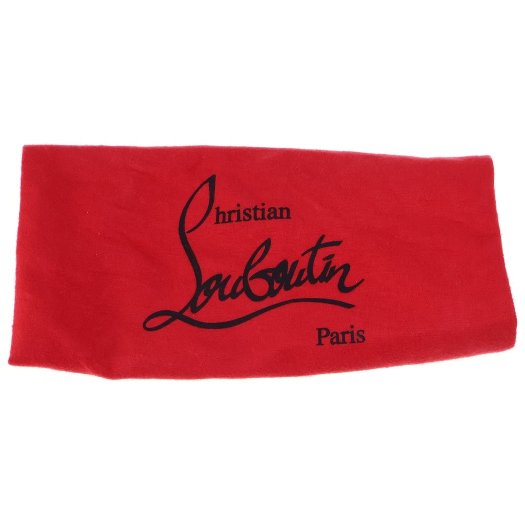 CHRISTIAN LOUBOUTIN(クリスチャンルブタン) レザークロスストラップ コルクウェッジソール サンダル ハイヒール ブラウン レディース