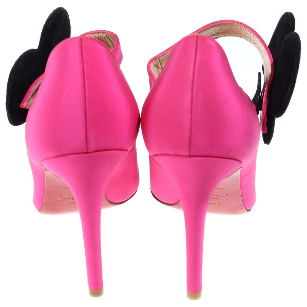 CHRISTIAN LOUBOUTIN(クリスチャンルブタン) Pensee ペンセ パンジーモチーフ メリージェーンパンプス ハイヒール ピンク レディース