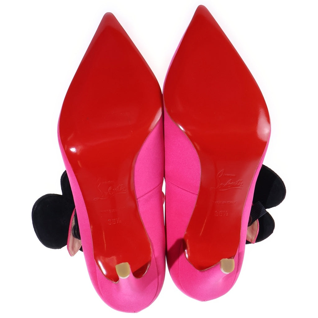 CHRISTIAN LOUBOUTIN(クリスチャンルブタン) Pensee ペンセ パンジーモチーフ メリージェーンパンプス ハイヒール ピンク レディース