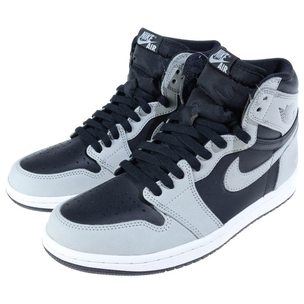 NIKE(ナイキ) AIR JORDAN 1 RETRO HIGH OG SHADOW エアジョーダン1 シャドー ハイカットスニーカー ブラック/グレー US8/26cm 555088-013