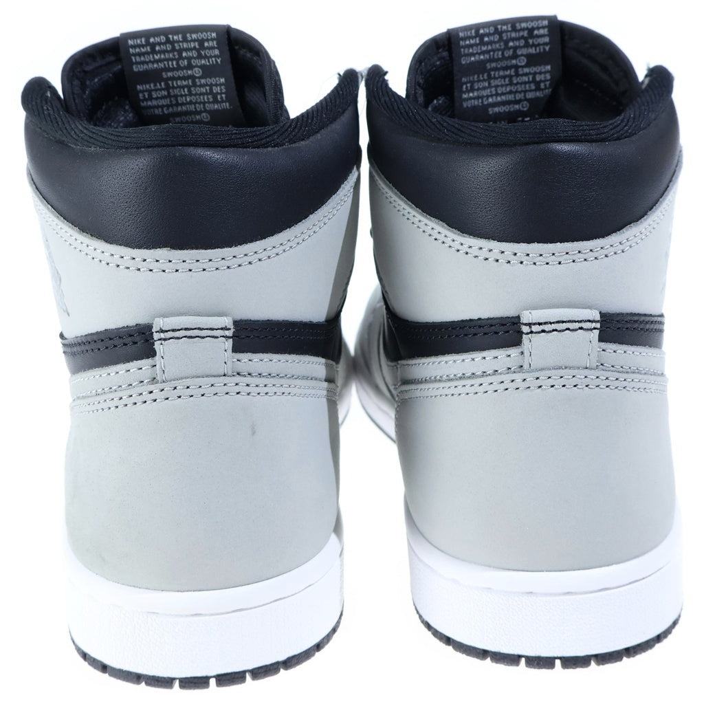 NIKE(ナイキ) AIR JORDAN 1 RETRO HIGH OG SHADOW エアジョーダン1 シャドー ハイカットスニーカー ブラック/グレー US8/26cm 555088-013