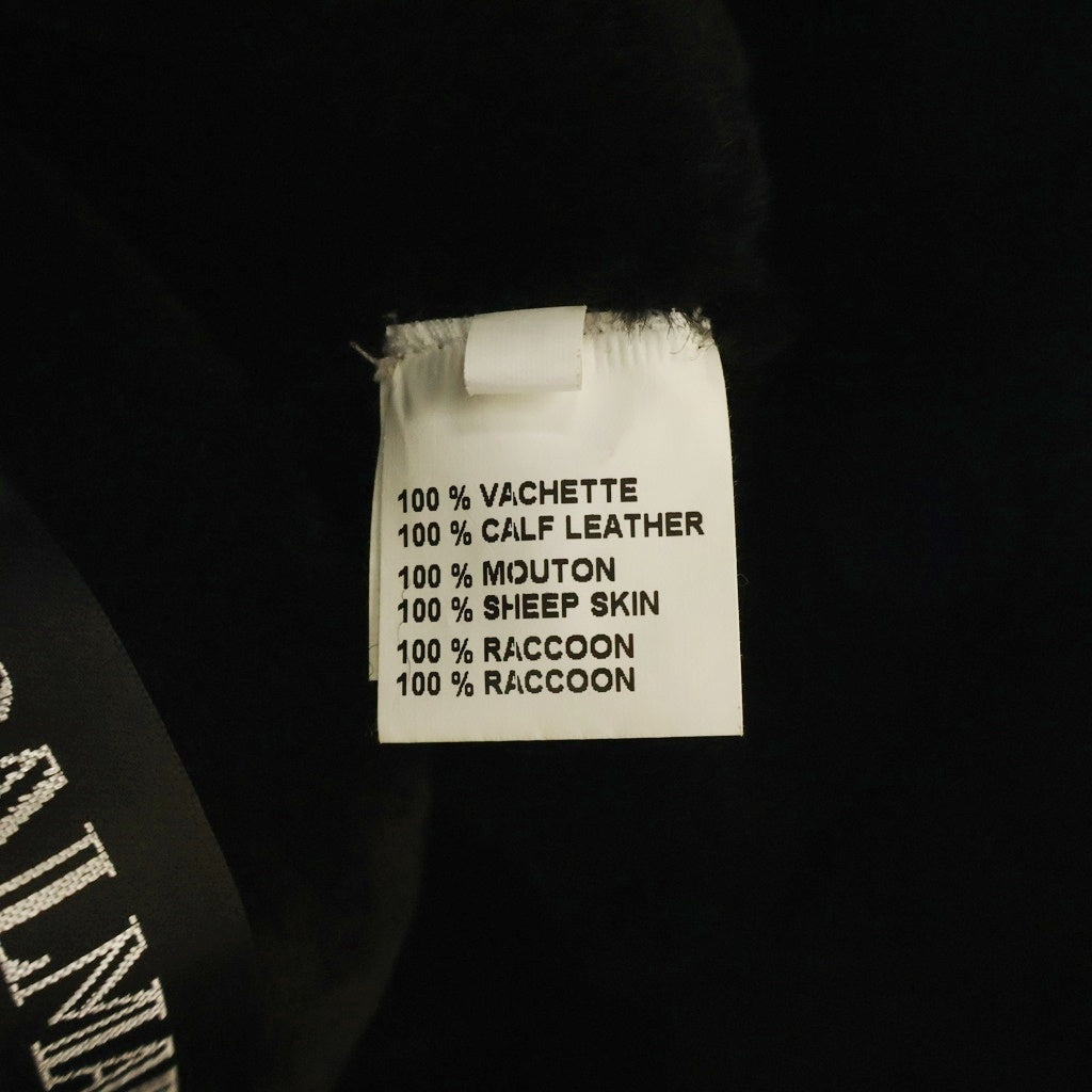 BALMAIN(バルマン) SHEEP SKIN シープスキンムートンジップアップダブルライダースジャケット ブラウン