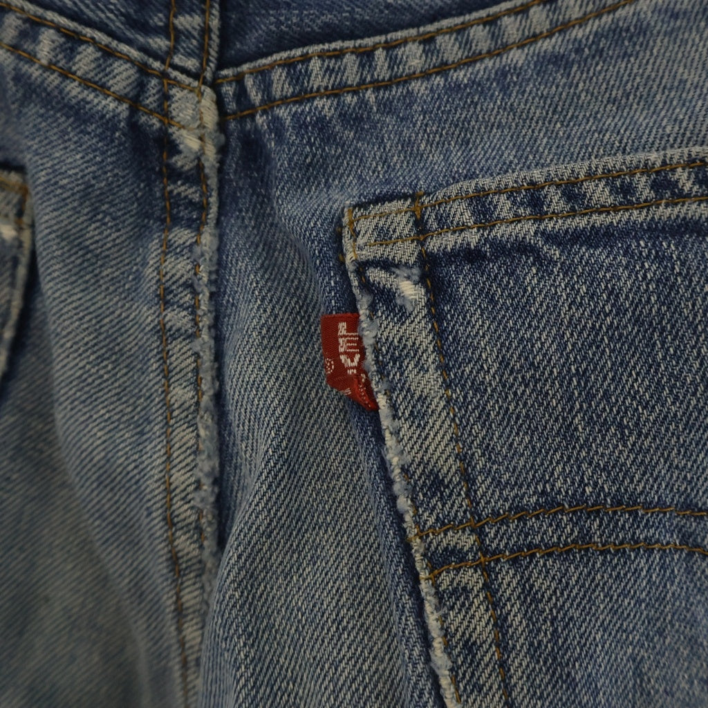 Levi's(リーバイス) 90s VINTAGE 501 ボタン裏555 BIGE アメリカ製 ボタンフライ レギュラーストレートデニムパンツ ジーンズ インディゴ 4022CS15