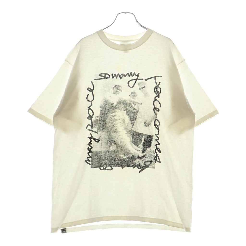 NO BRAND(ノーブランド) 00s TAR COMMUNICATIONS TEE 15周年記念 グラフィックフォトプリント クルーネック 半袖Tシャツ カットソー ホワイト