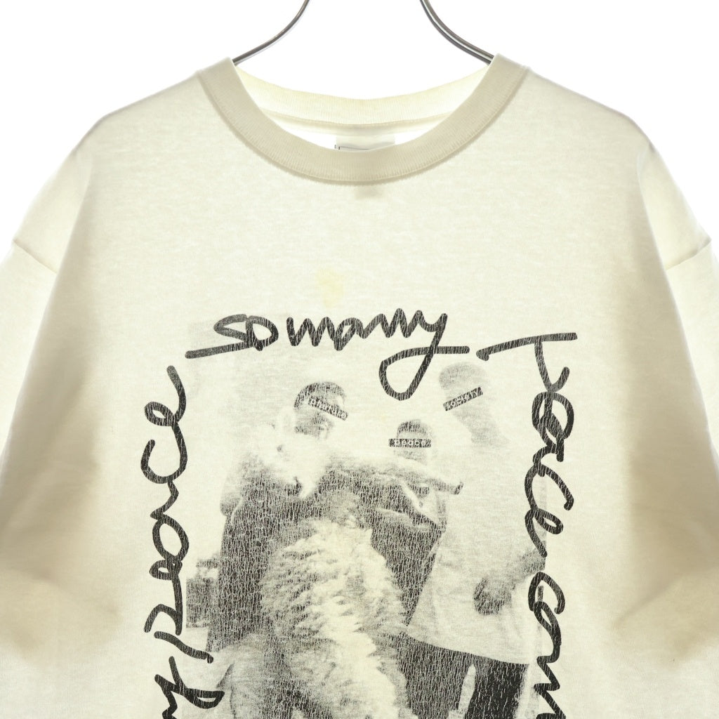 NO BRAND(ノーブランド) 00s TAR COMMUNICATIONS TEE 15周年記念 グラフィックフォトプリント クルーネック 半袖Tシャツ カットソー ホワイト