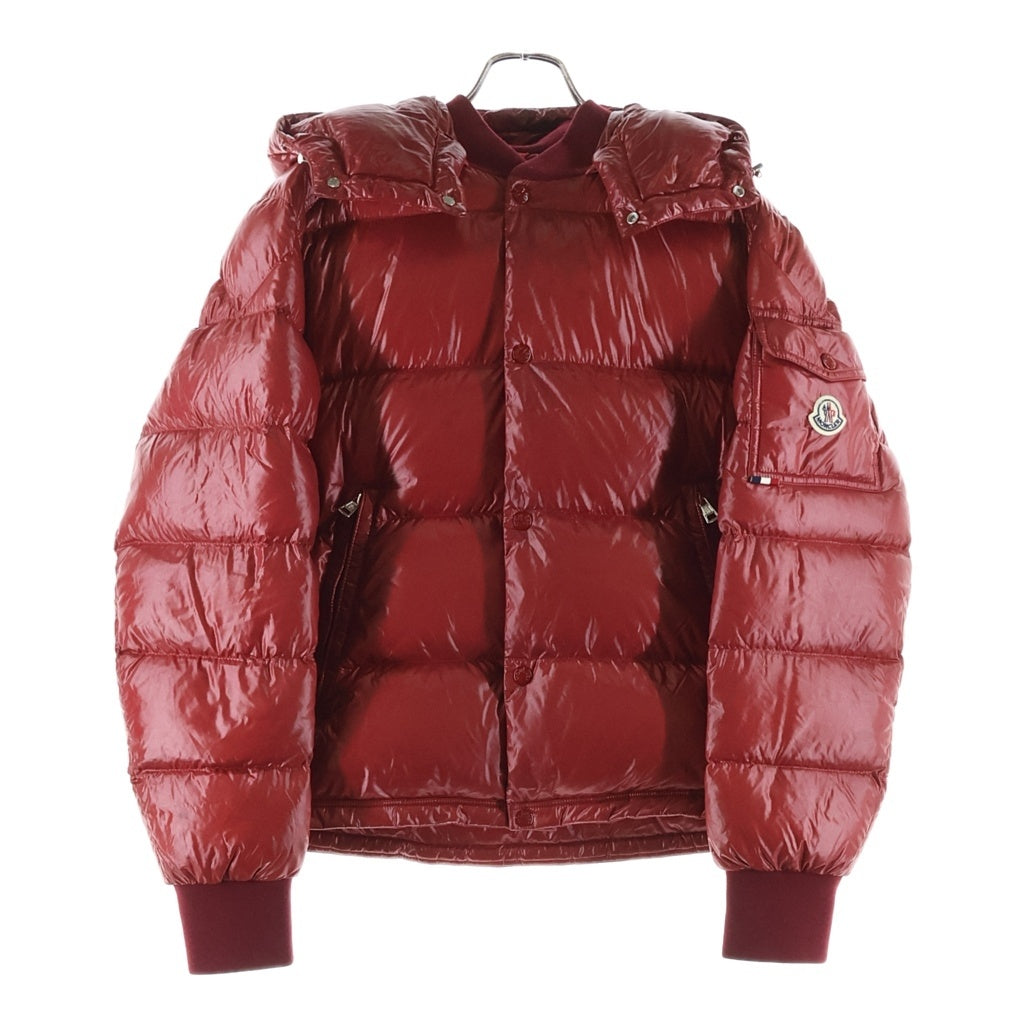 MONCLER(モンクレール) 24AW MALJASSET 袖ロゴワッペン フーデッド ジップアップダウンジャケット レッド J20911A00006