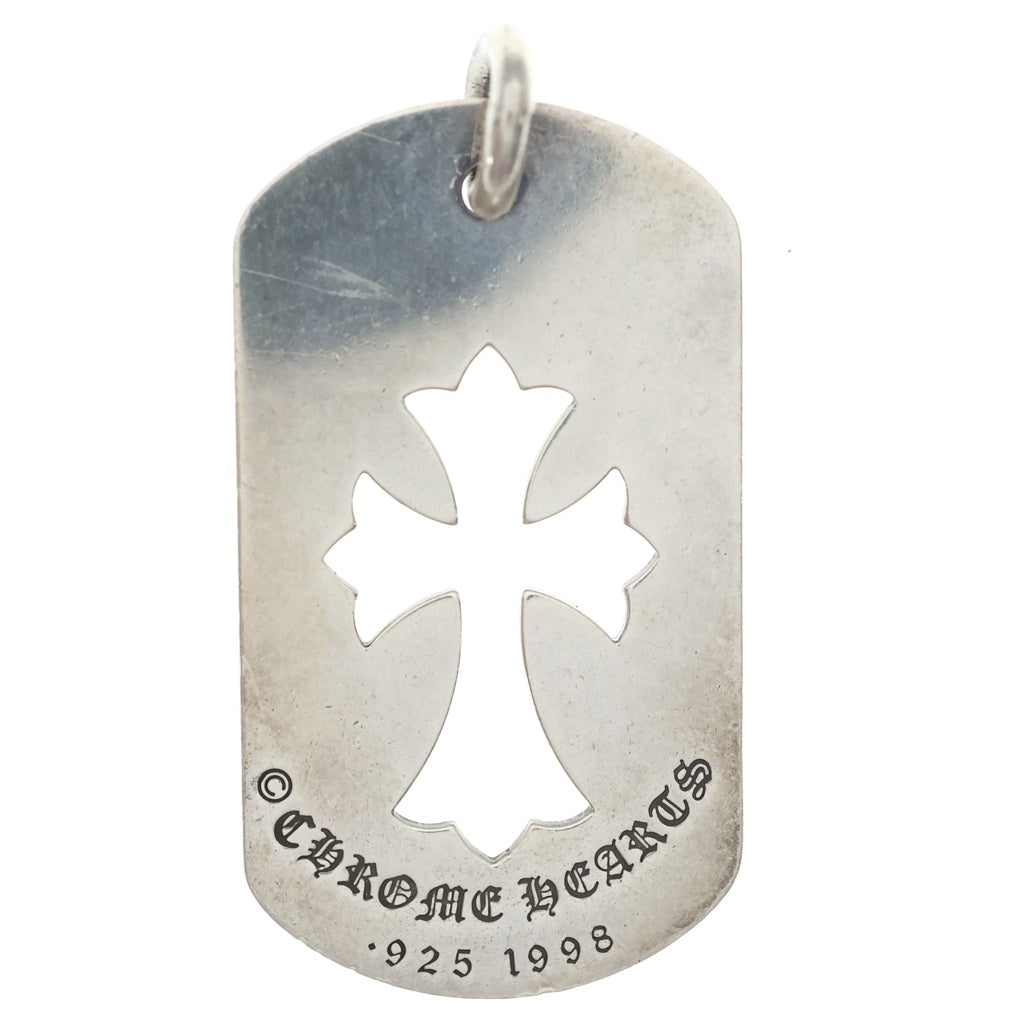 CHROME HEARTS(クロムハーツ) D TAG LRG CO CRS カットアウトクロスドッグタグ ラージ ペンダントトップ シルバー BCA239