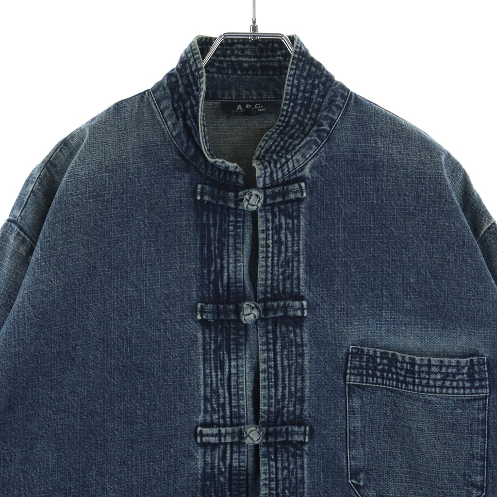 A.P.C(アーペーセー) デニムチャイナカンフージャケット インディゴ 25802-1ー37191