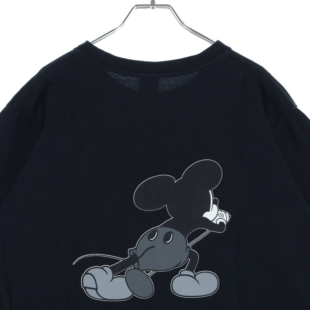 NUMBER (N)INE(ナンバーナイン) クルーネック 両面ミッキープリント ディズニー Tシャツ カットソー ブラック