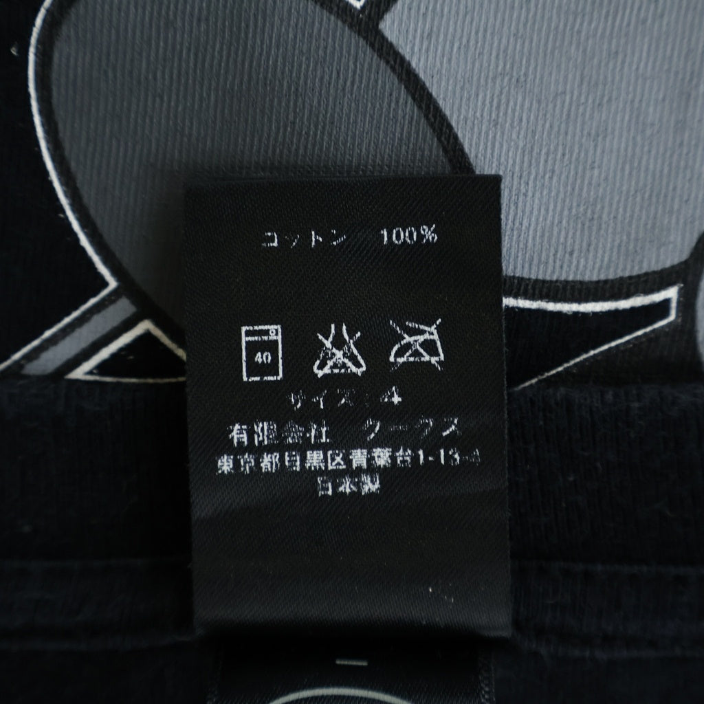 NUMBER (N)INE(ナンバーナイン) クルーネック 両面ミッキープリント ディズニー Tシャツ カットソー ブラック