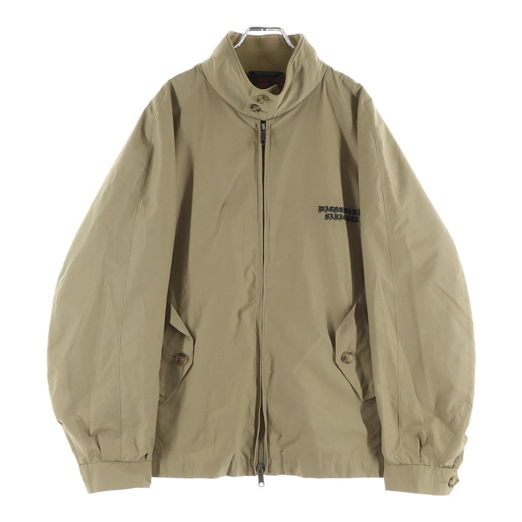 WACKO MARIA(ワコマリア) 22SS ×BARACUTA バラクータ ロゴ刺繍 裏地レオパード スイングトップ ジャケットブルゾン ベージュ