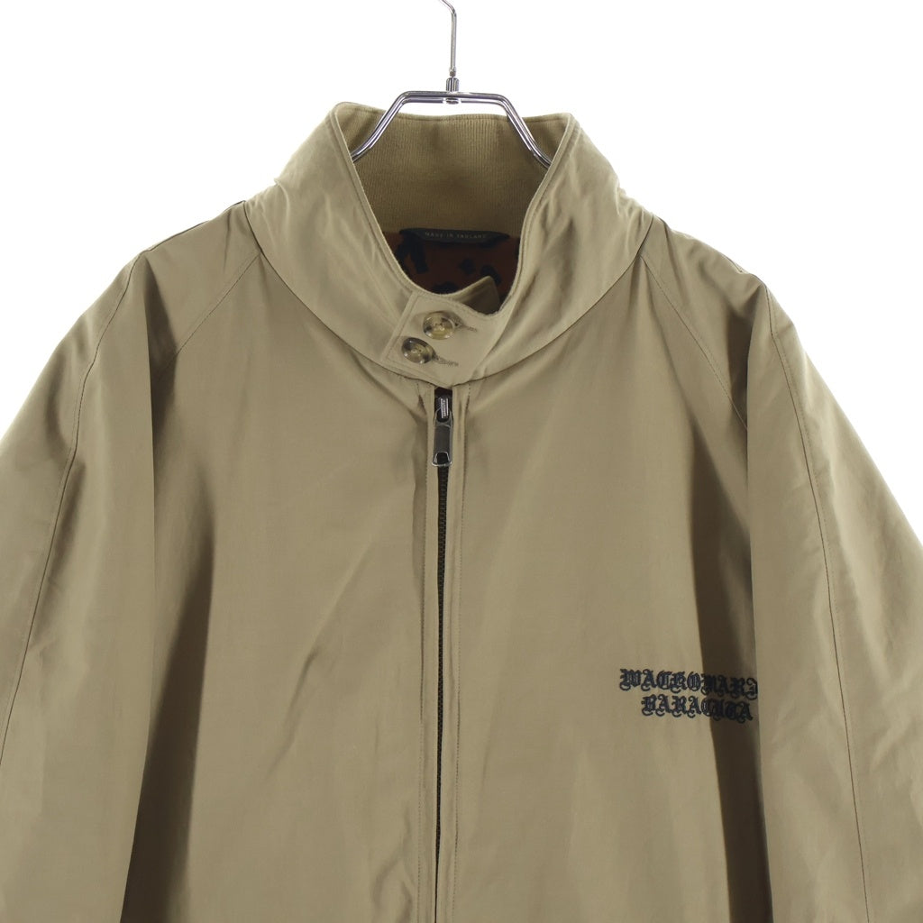 WACKO MARIA(ワコマリア) 22SS ×BARACUTA バラクータ ロゴ刺繍 裏地レオパード スイングトップ ジャケットブルゾン ベージュ