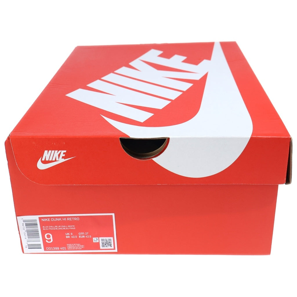 NIKE(ナイキ) DUNK HIGH BLUE CHILL ダンク ハイ ブルーチル ハイカット スニーカー ブルー/ホワイト US9/27cm DD1399-401