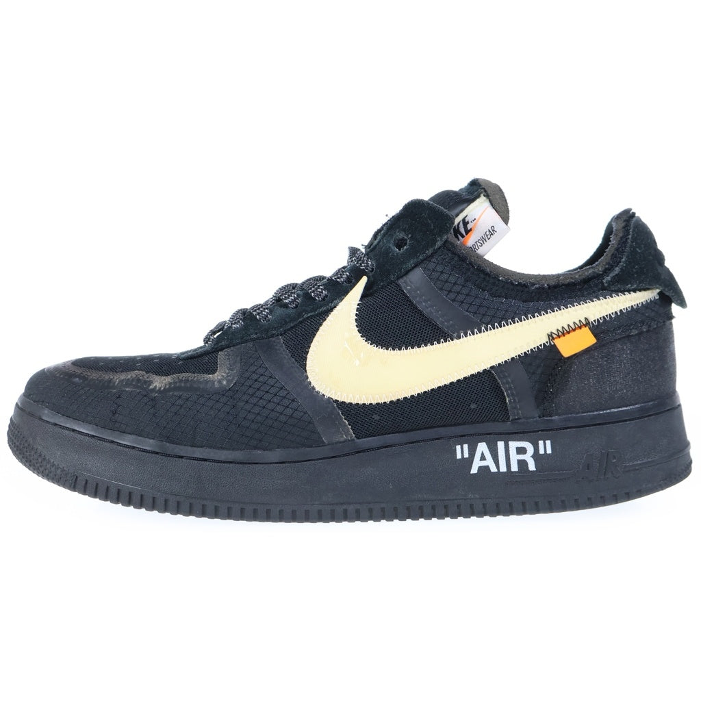 NIKE(ナイキ) OFF-WHITE THE 10 AIR FORCE 1 LOW オフホワイト ザテン エアフォース1 ローカットスニーカー ブラック US10.5/28.5cm AO4606-001