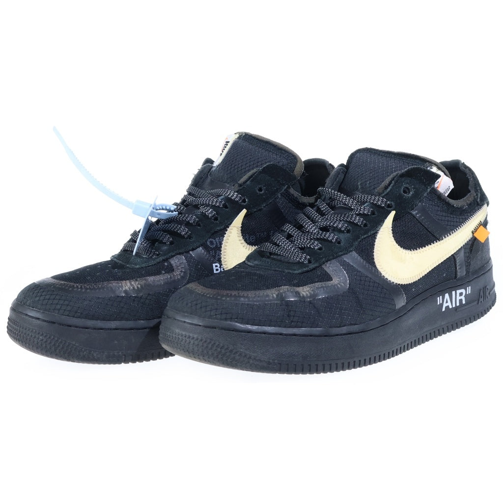 NIKE(ナイキ) OFF-WHITE THE 10 AIR FORCE 1 LOW オフホワイト ザテン エアフォース1 ローカットスニーカー ブラック US10.5/28.5cm AO4606-001
