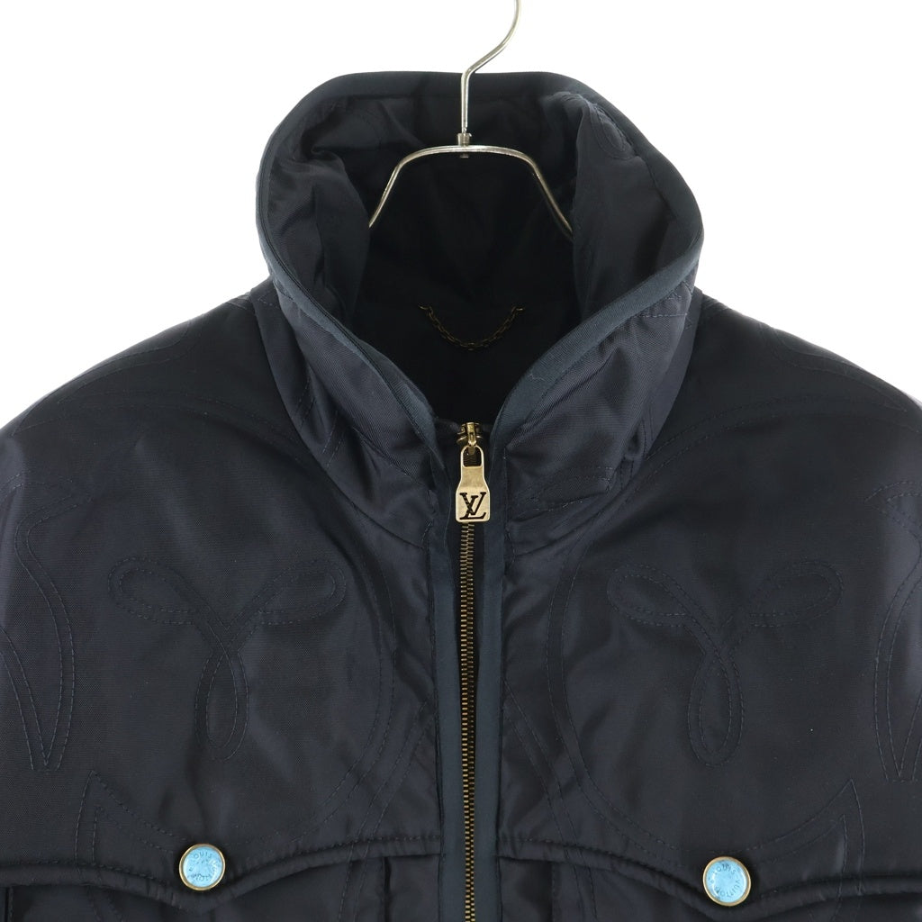 LOUIS VUITTON(ルイヴィトン) 24AW ターコイズボタン キルテッドオーバーシャツ ジャケット ブラック RM242M LKK HRB63E