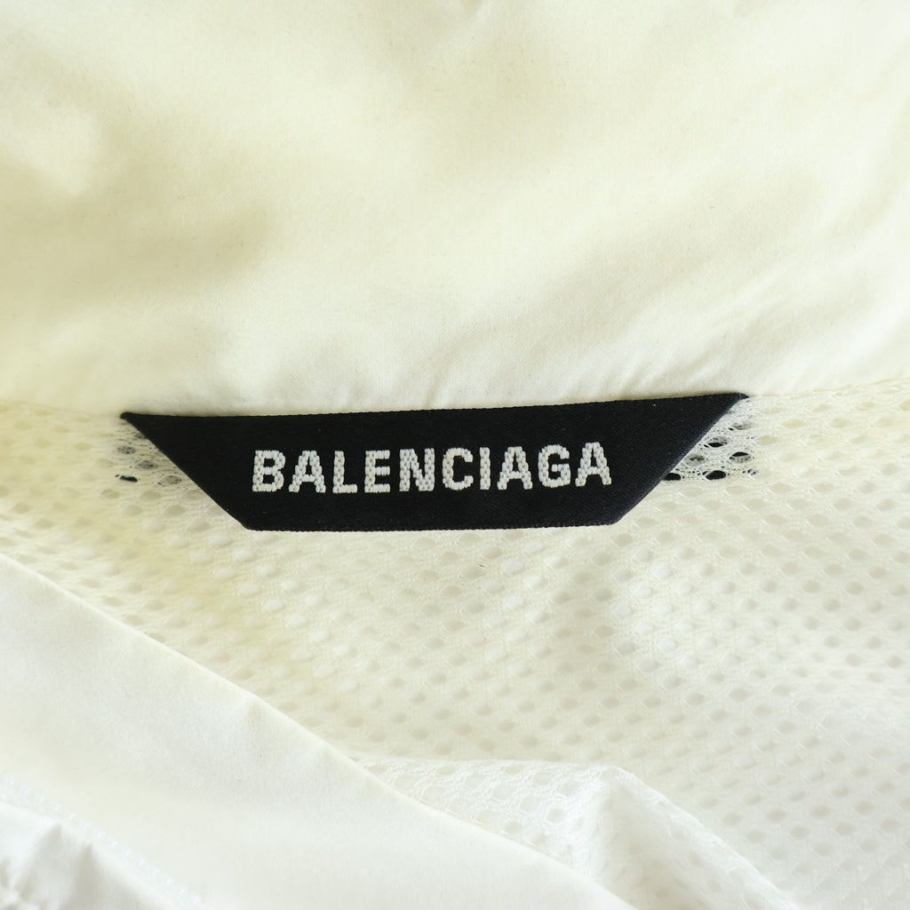 BALENCIAGA(バレンシアガ) 21SS スポーティロゴ刺繍 ナイロントラックジャケット ホワイト 642337 TJQ82