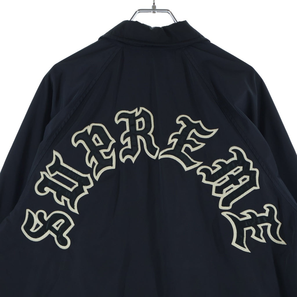 SUPREME(シュプリーム) 25AW Old English Arc Coaches Jacket オールドイングリッシュ アーチロゴ ナイロンコーチジャケット ブラック
