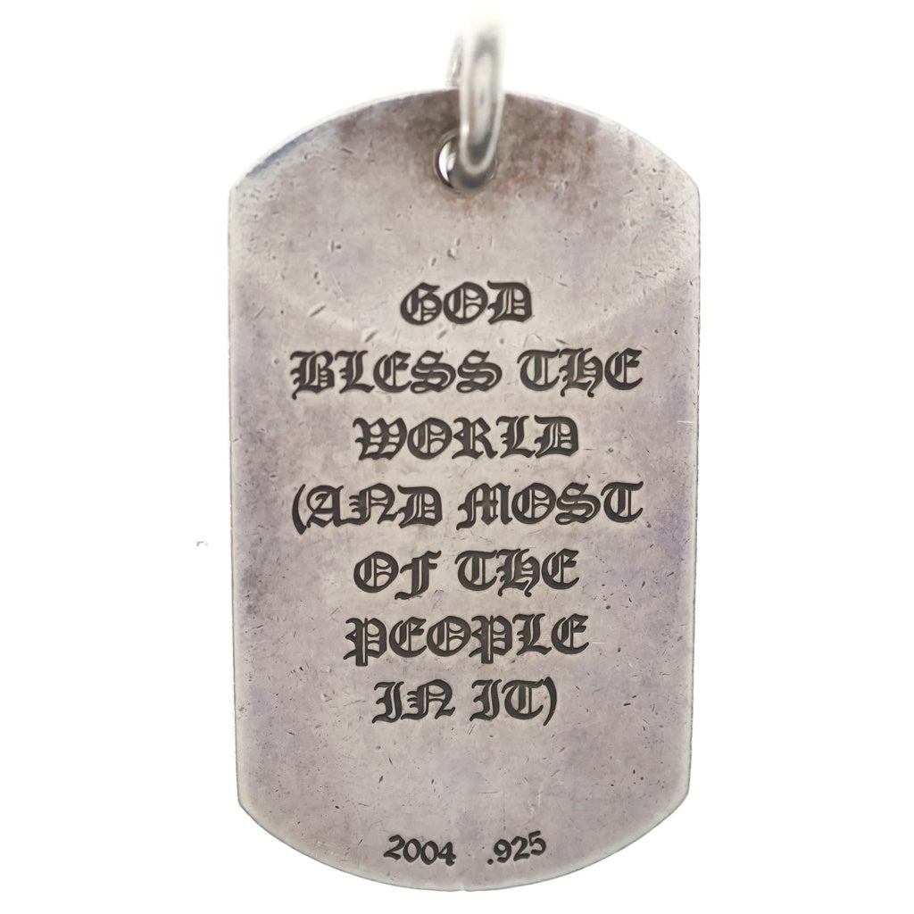 CHROME HEARTS(クロムハーツ) D TAG LRG GOD BLESS ラージ ゴッドブレス ドッグタグ ペンダントトップ シルバー