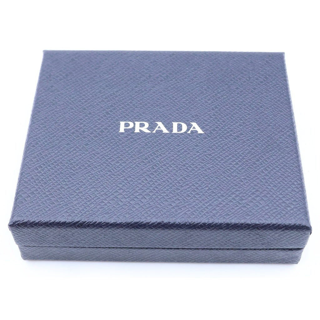 PRADA(プラダ) トライアングルロゴプレート 二つ折りマネークリップ ブラック 2MN077