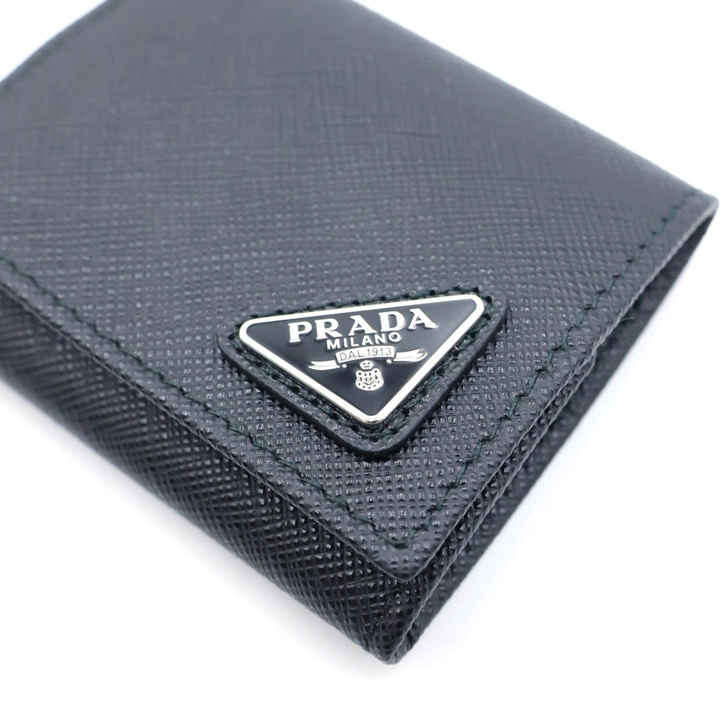PRADA(プラダ) トライアングルロゴプレート サフィアーノレザー コインケース ブラック 2MM935