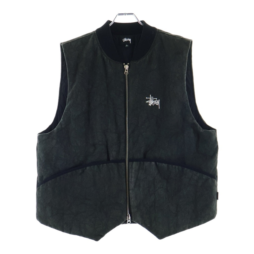 STUSSY(ステューシー) Washed Canvas Primaloft Vest ウォッシュドキャンバスプリマロフトベスト チャコール