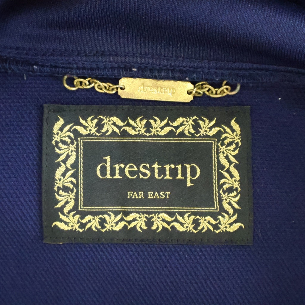drestrip(ドレストリップ) 百式 フロントロゴ刺繍 トラックジャケット ジャージ ネイビー
