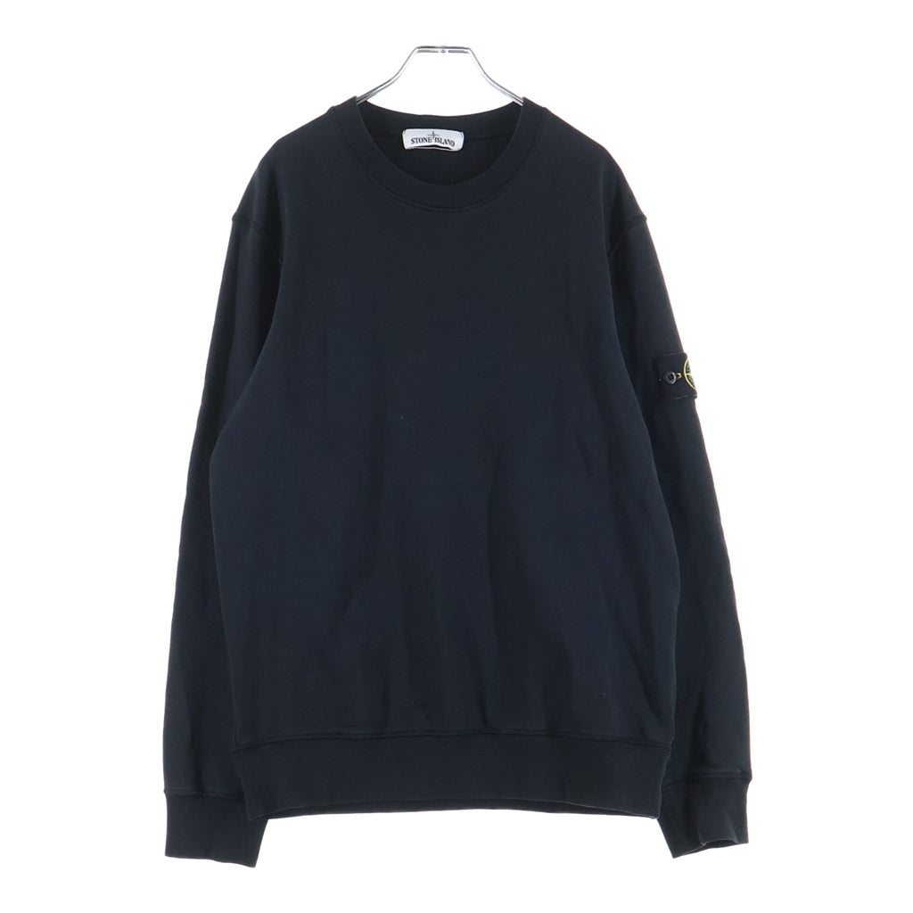 STONE ISLAND(ストーンアイランド) Sweatshirt ロゴワッペン クルーネックスウェットトレーナー ブラック 741563051