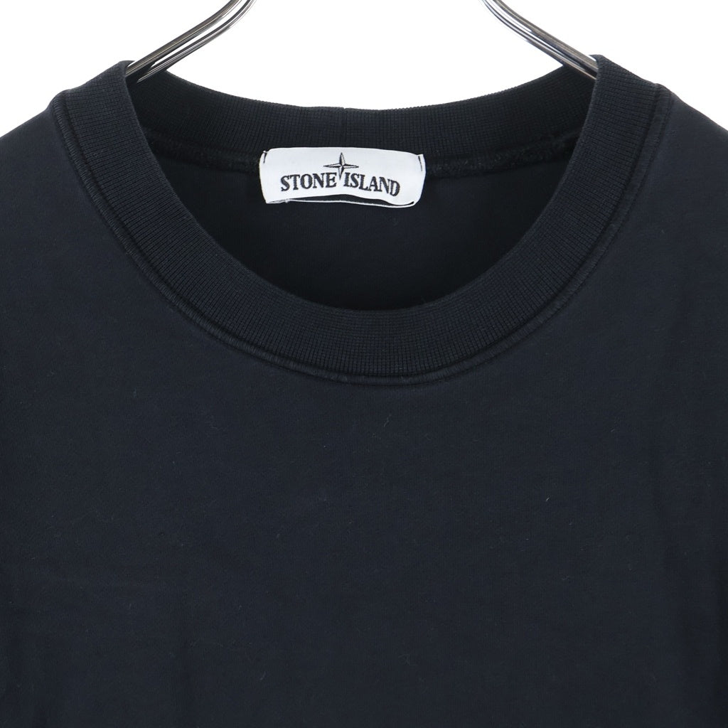 STONE ISLAND(ストーンアイランド) Sweatshirt ロゴワッペン クルーネックスウェットトレーナー ブラック 741563051