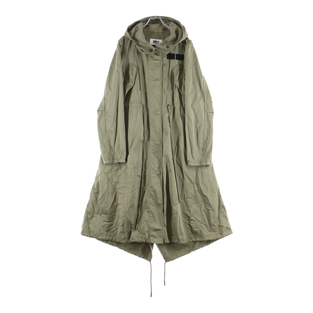 MM6 Maison Margiela(エムエムシックスメゾンマルジェラ) 17SS Long Flared Hooded Parka パーカー ロングコート グリーン S52AH0004 S47300 レディース
