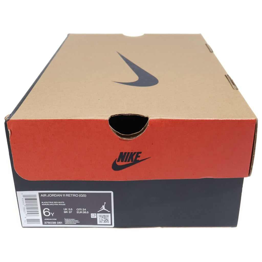 NIKE(ナイキ) GS AIR JORDAN 11 RETRO BRED ジーエス エアジョーダン11 レトロ ブレッド ハイカットスニーカー ブラック/レッド US6Y/24cm レディース 378038-061