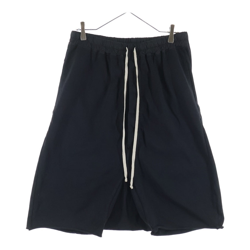 Rick Owens DRKSHDW(リックオウエンス ダークシャドウ) DRAWSTRING PODS ドローストリング ポッズ スウェットナイロン切替 ショーツ ショートパンツ ブラック DUO01F4380-RIGP