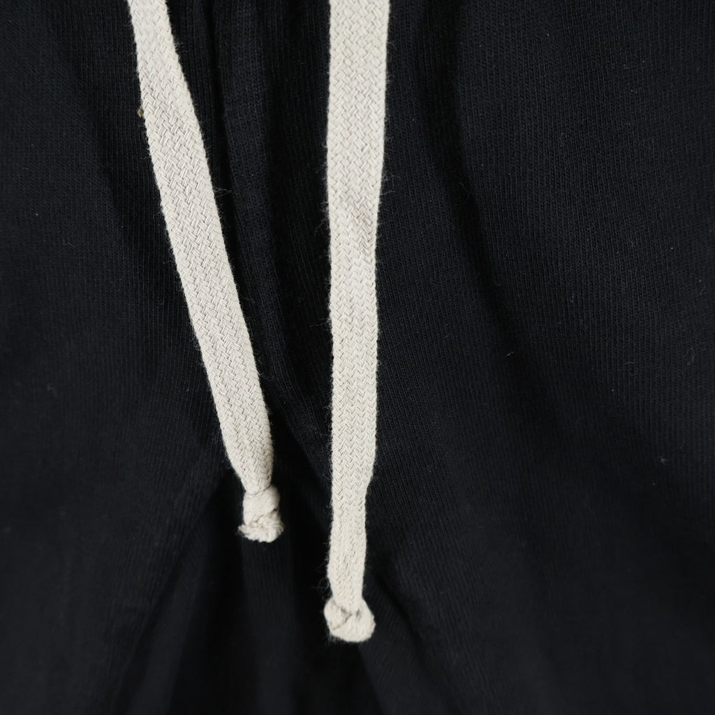 Rick Owens DRKSHDW(リックオウエンス ダークシャドウ) DRAWSTRING PODS ドローストリング ポッズ スウェットナイロン切替 ショーツ ショートパンツ ブラック DUO01F4380-RIGP