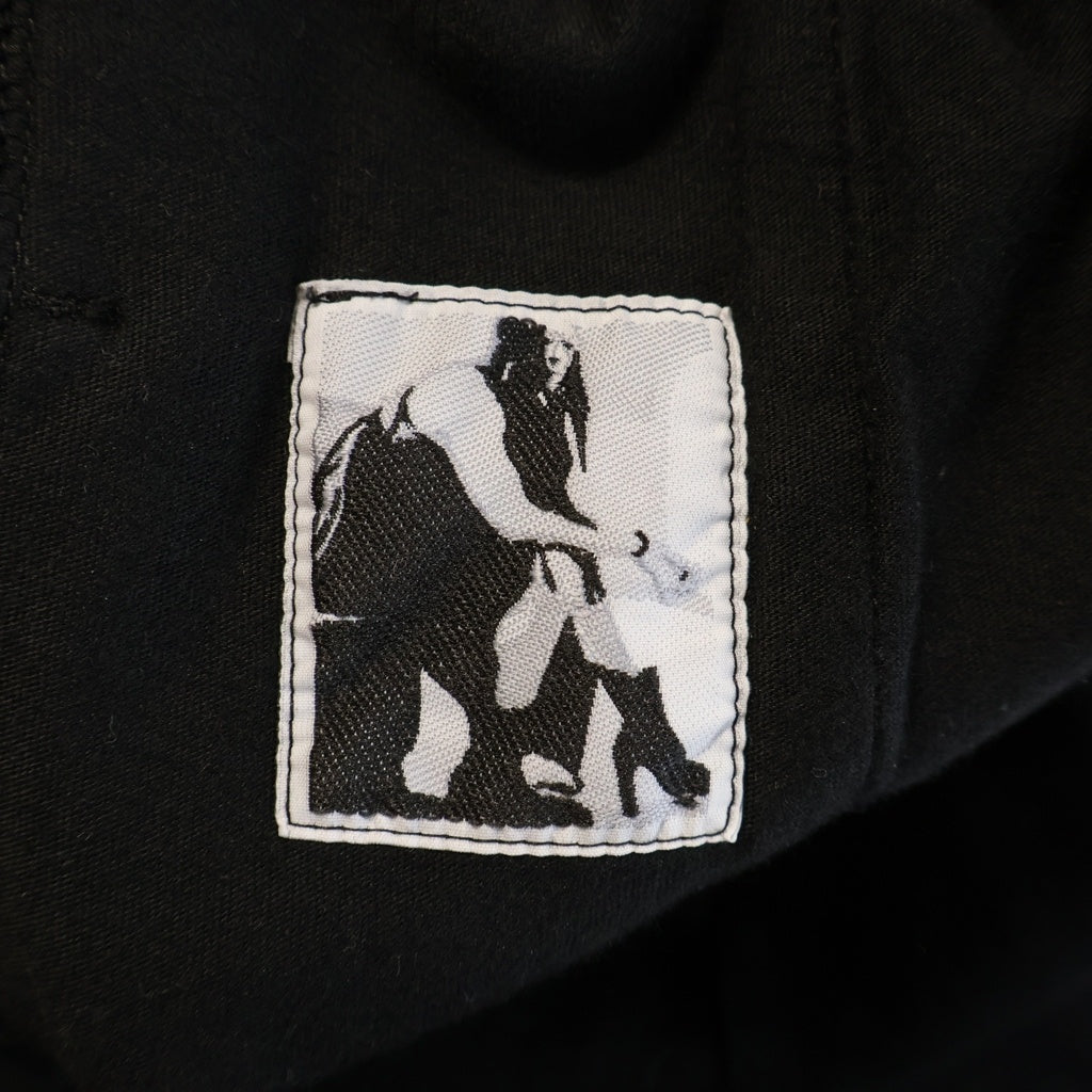 Rick Owens DRKSHDW(リックオウエンス ダークシャドウ) DRAWSTRING PODS ドローストリング ポッズ スウェットナイロン切替 ショーツ ショートパンツ ブラック DUO01F4380-RIGP
