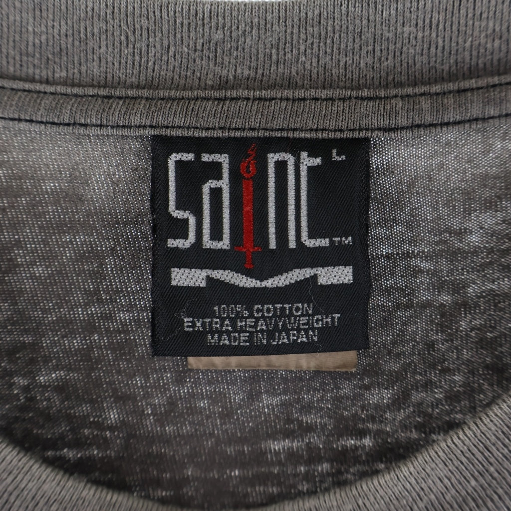 SAINT MICHAEL(セントマイケル) 22SS NeVeR Be aLoNe S/S Tee 両面プリント 半袖Tシャツ カットソー ブラック SM-S22-0000-010