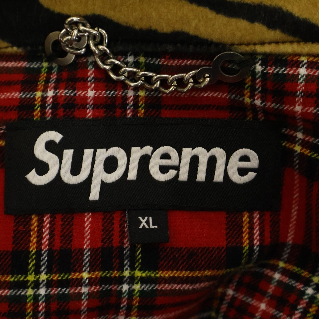 SUPREME(シュプリーム) 19AW Wool Harrington Jacket ロロピアーナ タイガー総柄 ウールハリントンジャケット ベージュ