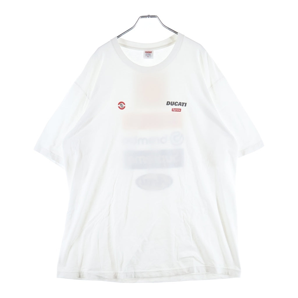 SUPREME(シュプリーム) 24SS Ducati Logos Tee ドゥカティロゴス 両面プリント 半袖Tシャツ カットソー ホワイト