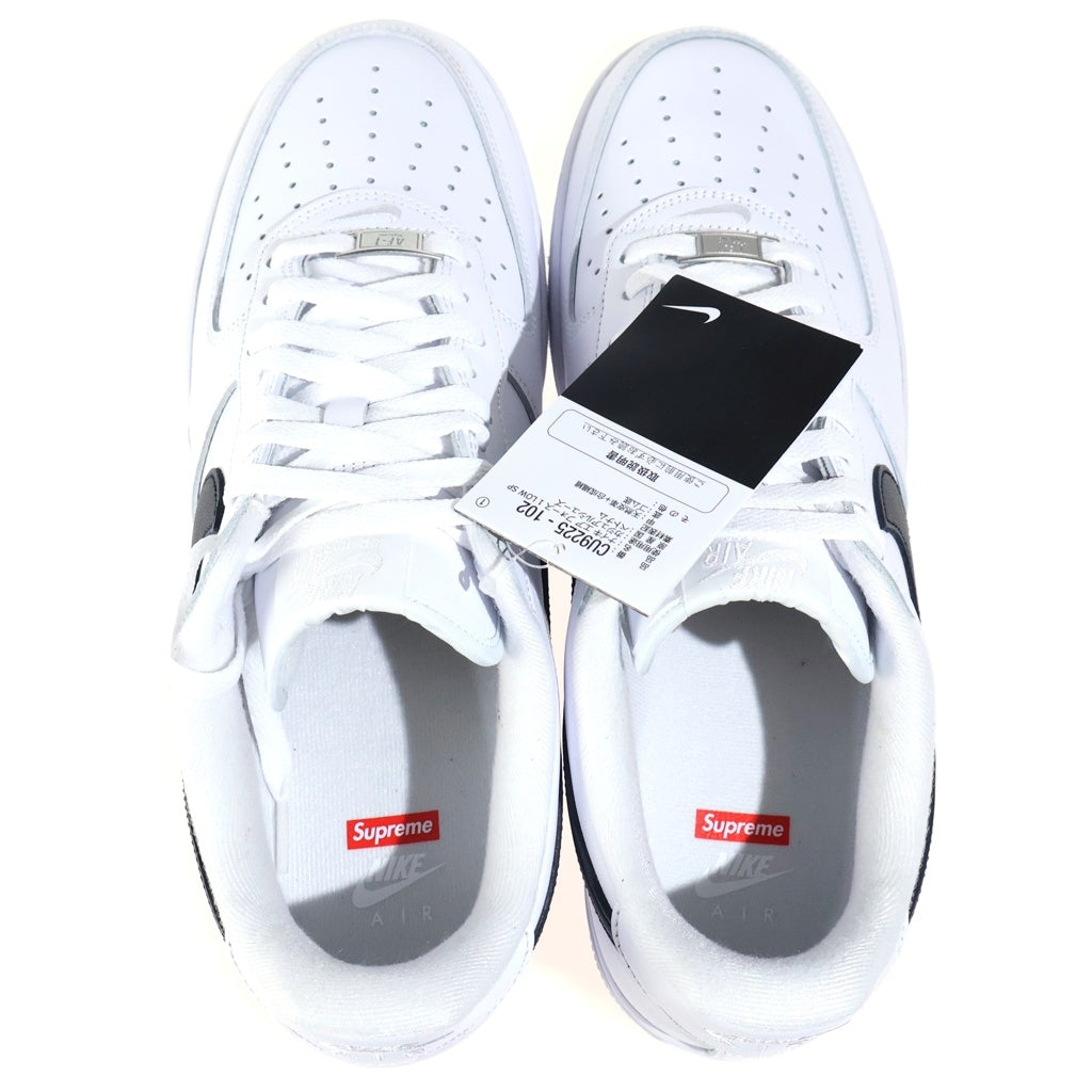 NIKE(ナイキ) ×SUPREME AIR FORCE 1 LOW WHITE BLACK シュプリーム エアフォース ブラック ローカットスニーカー ホワイト/ブラック US11/29cm CU9225-102