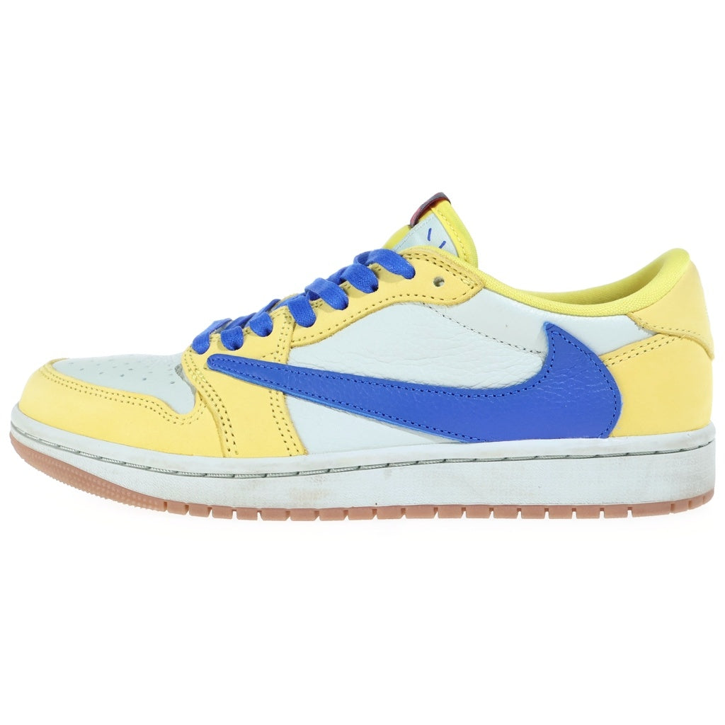 NIKE(ナイキ) ×TRAVIS SCOTT AIR JORDAN1 LOW OG SP トラヴィス スコット エアジョーダン1 カナリー ローカットスニーカー イエロー US8.5/25.5cm DZ4137-700
