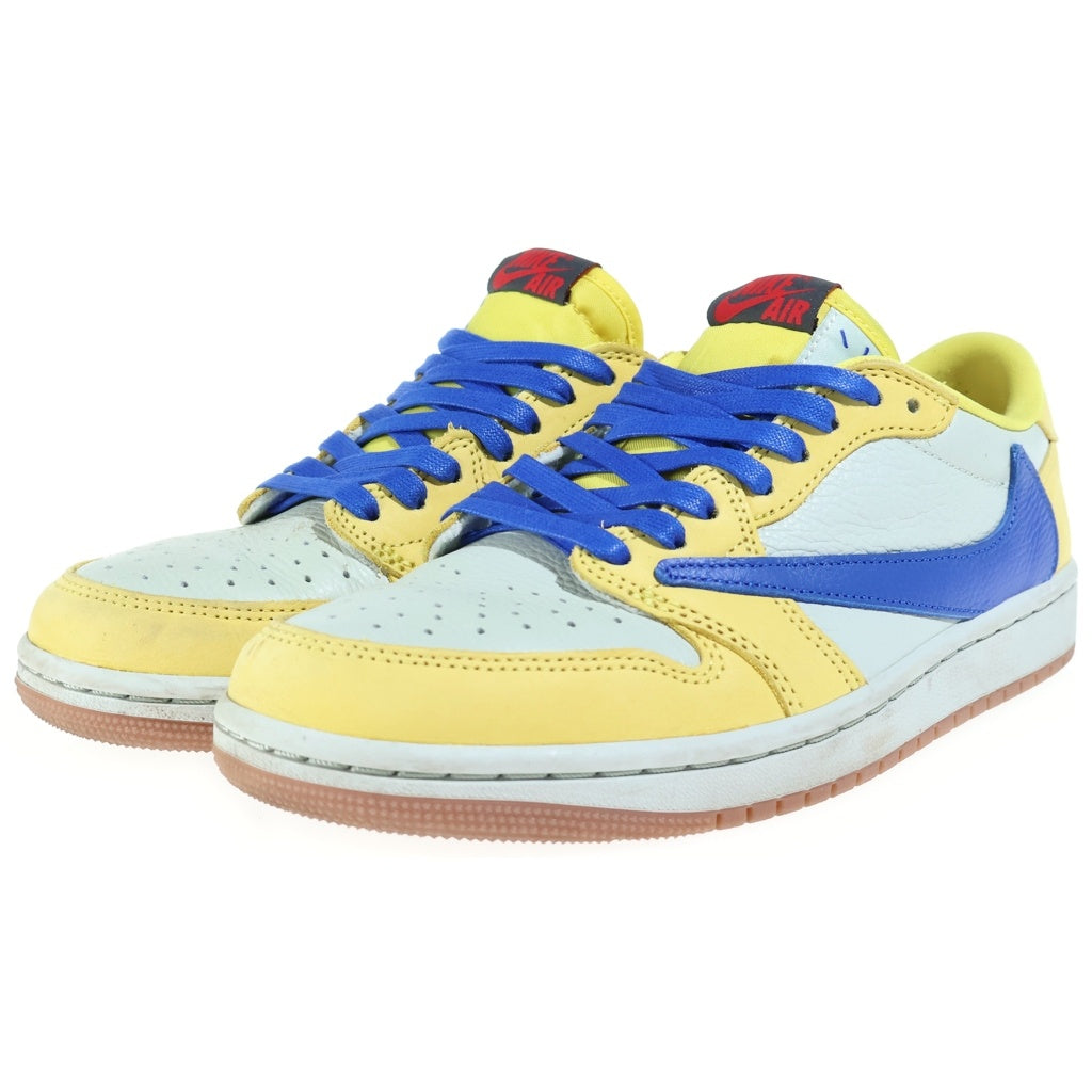 NIKE(ナイキ) ×TRAVIS SCOTT AIR JORDAN1 LOW OG SP トラヴィス スコット エアジョーダン1 カナリー ローカットスニーカー イエロー US8.5/25.5cm DZ4137-700