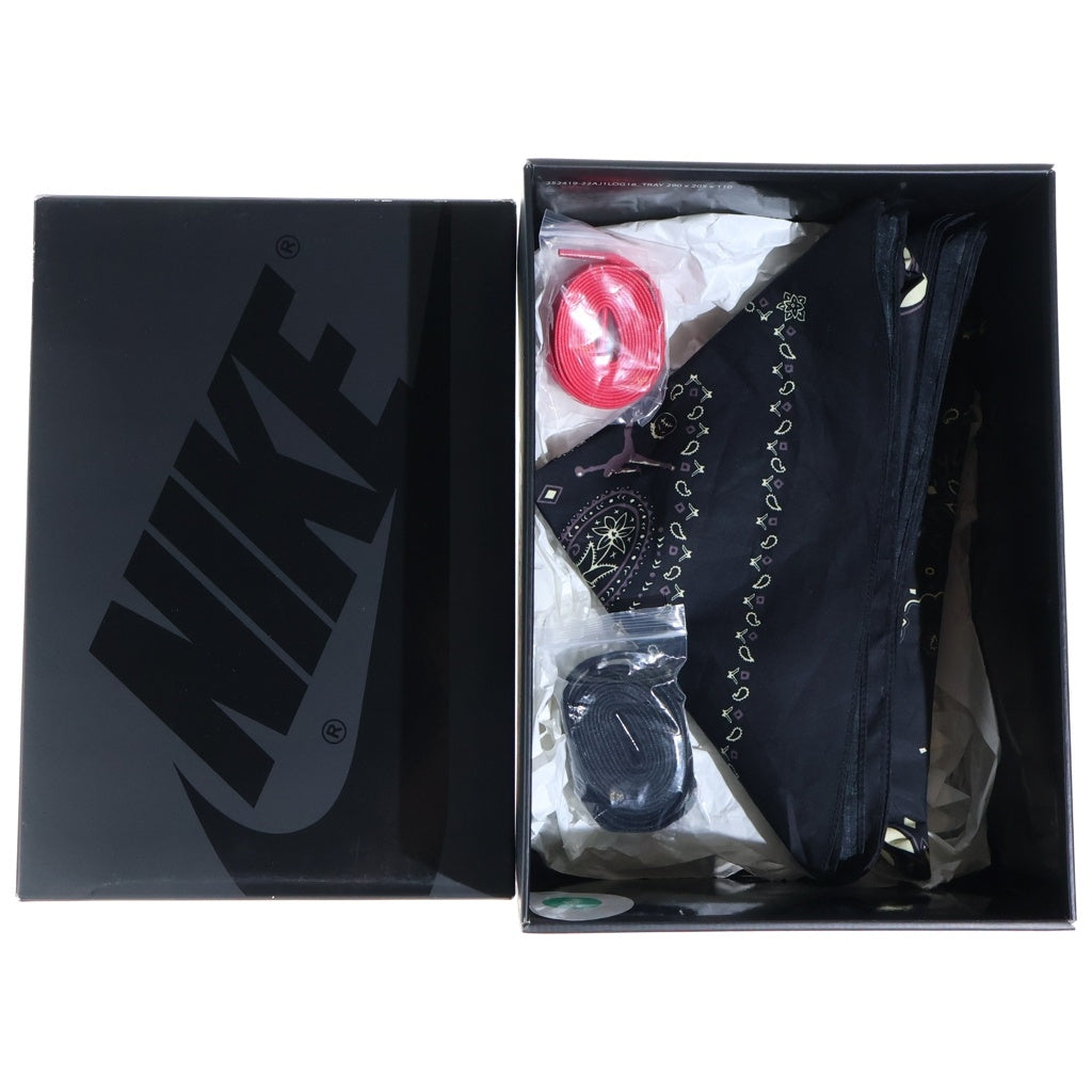 NIKE(ナイキ) ×TRAVIS SCOTT AIR JORDAN1 LOW OG SP トラヴィススコット エアジョーダン1 ブラックファントム ローカットスニーカー ブラック US7.5/25.5cm DM7866-001