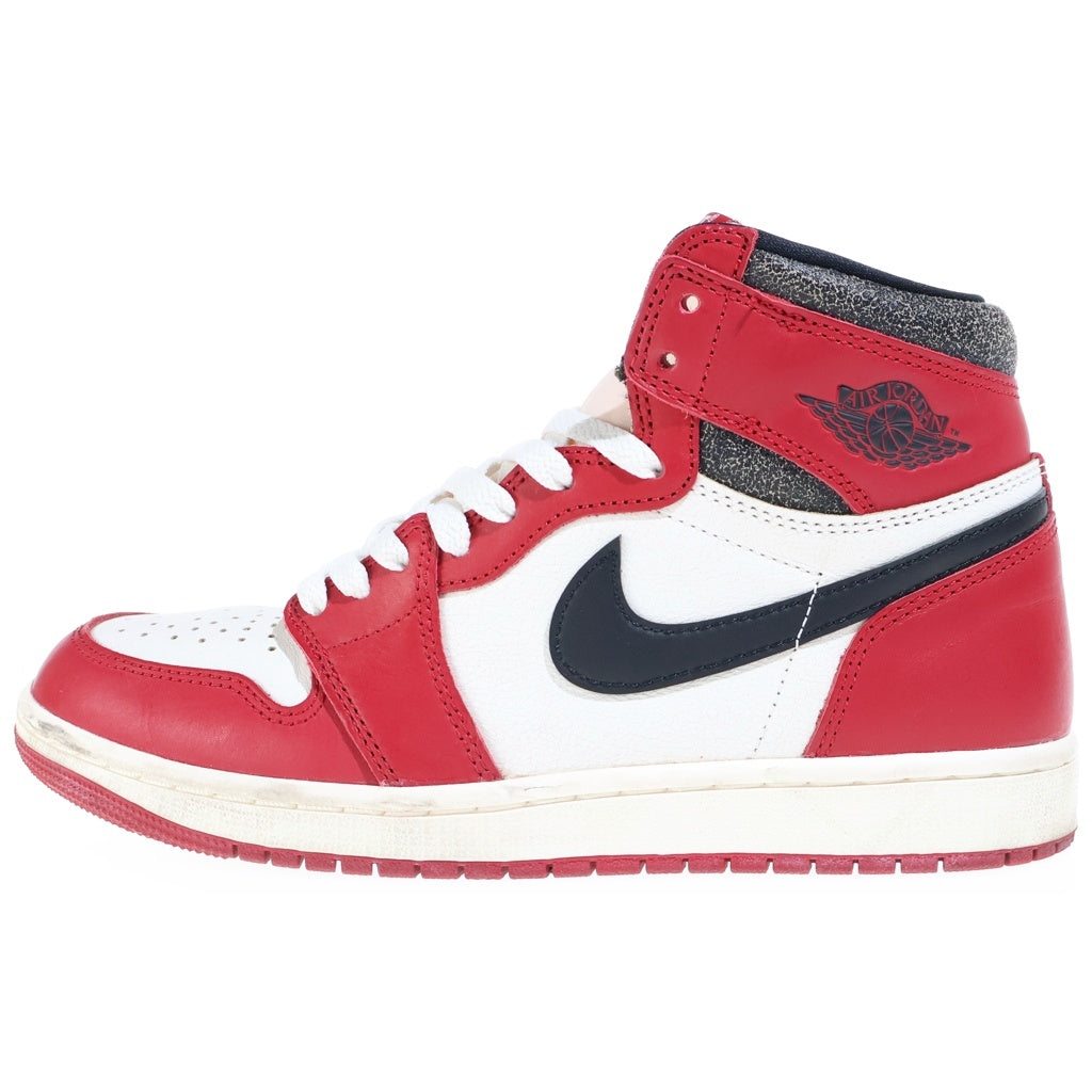NIKE(ナイキ) AIR JORDAN 1 HIGH OG LOST & FOUND CHICAGO エアジョーダン1 ロスト&ファウンド ハイカットスニーカー ブラック/ホワイト/レッド US7.5/25.5cm DZ5485-612
