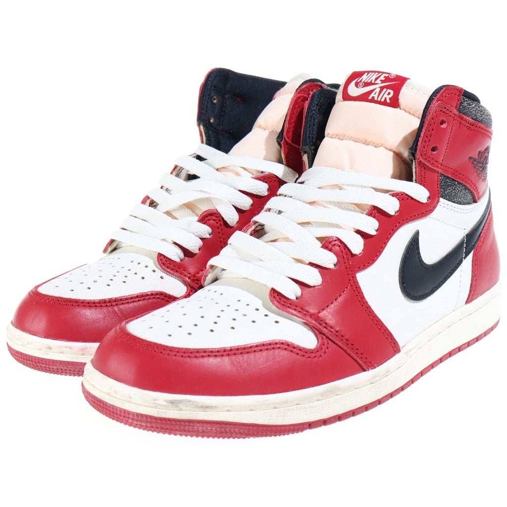 NIKE(ナイキ) AIR JORDAN 1 HIGH OG LOST & FOUND CHICAGO エアジョーダン1 ロスト&ファウンド ハイカットスニーカー ブラック/ホワイト/レッド US7.5/25.5cm DZ5485-612