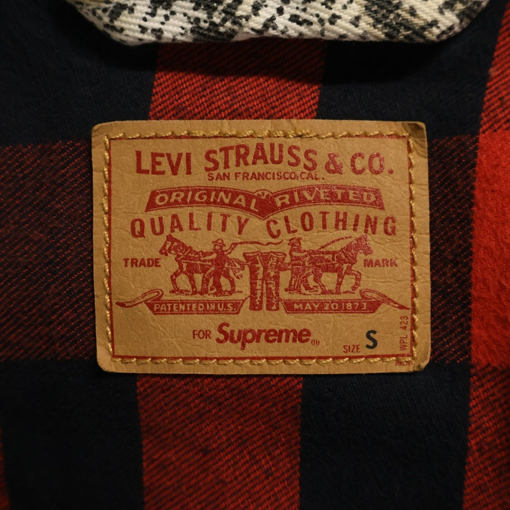 SUPREME(シュプリーム) 17AW ×Levi's Snakeskin Trucker Jacket リーバイス スネークスキントラッカージャケット デニムジャケット ベージュ