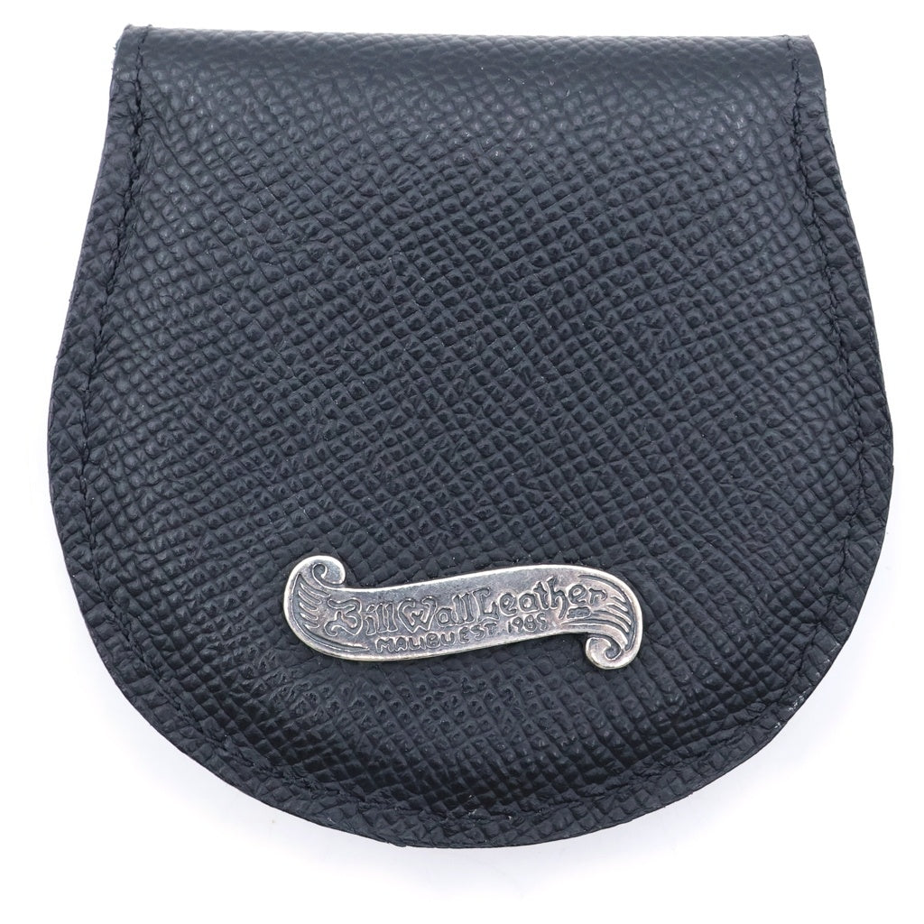 Bill Wall Leather/BWL(ビルウォールレザー) ×BEAMS シルバーバナープレート レザー コインケース ブラック