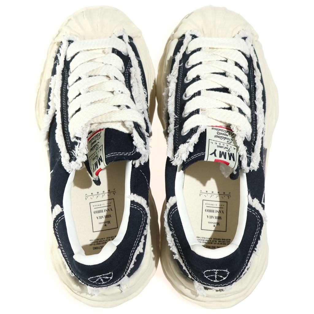 MAISON MIHARAYASUHIRO(メゾンミハラヤスヒロ) ×xVESSEL BLAKEY ヴェセル ブレイキー キャンバス ローカットスニーカー ブラック/ホワイト C13FW713