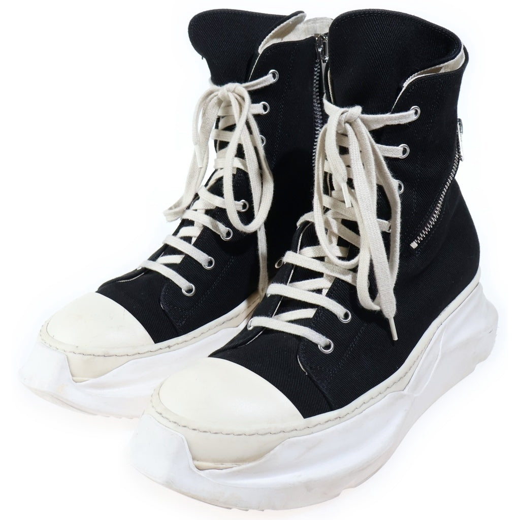 Rick Owens DRKSHDW(リックオウエンス ダークシャドウ) CARGO ABSTRACT SNEAKS カーゴアブストラクトスニークス ハイカットスニーカー ブラック./ホワイト 76602